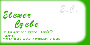 elemer czebe business card